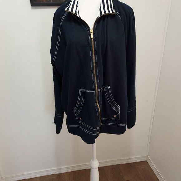 Anne Klein (AK) sports 2 X pit to pit 24 inch VGC  Navy Blue/white - Picture 1 of 5
